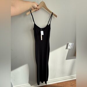 SKIMS Classic Black Ribbed Dress